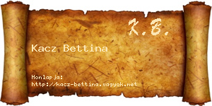 Kacz Bettina névjegykártya