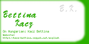 bettina kacz business card